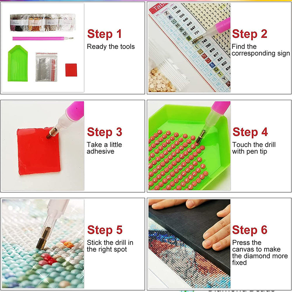 5D Diamond Painting Fantasy Cottage Castle Kits for Kids Adults Beginners