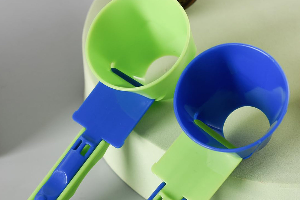 4Pcs Funnel Protein Powder Scoops Coffee No Spill Powder Spoon Funnel
