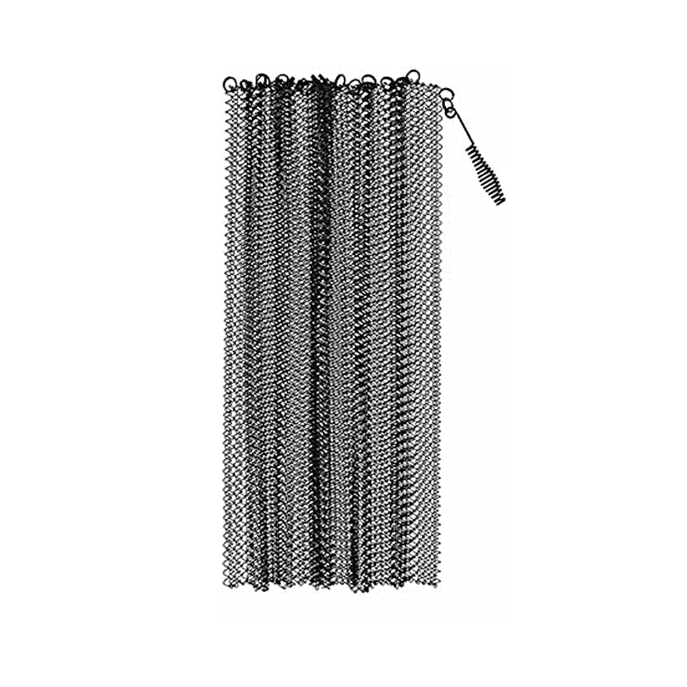 2Pcs Fireplace Mesh Screen Curtains Decorative Spark Guard Chain