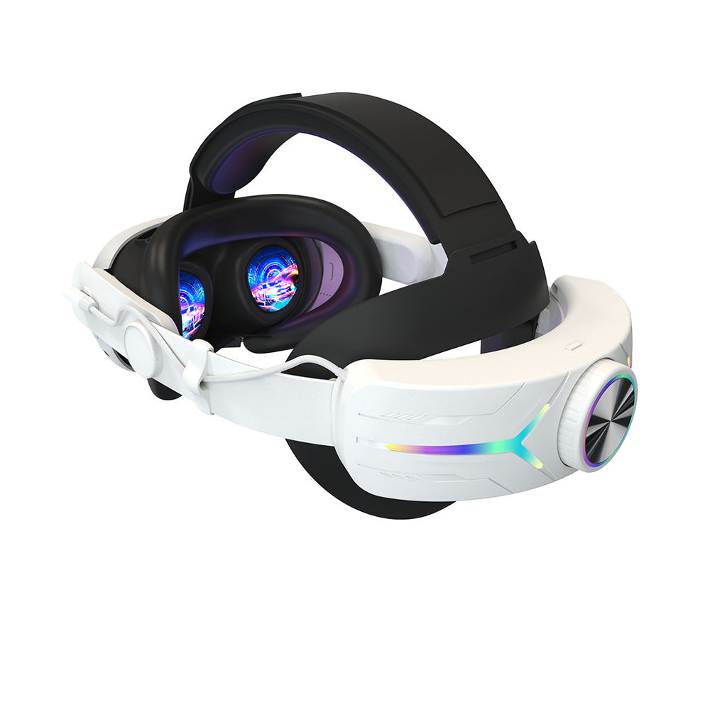 Adjustable RGB Head Strap with 8000mAh Battery for Meta Quest 3 VR  Headset Elite Strap