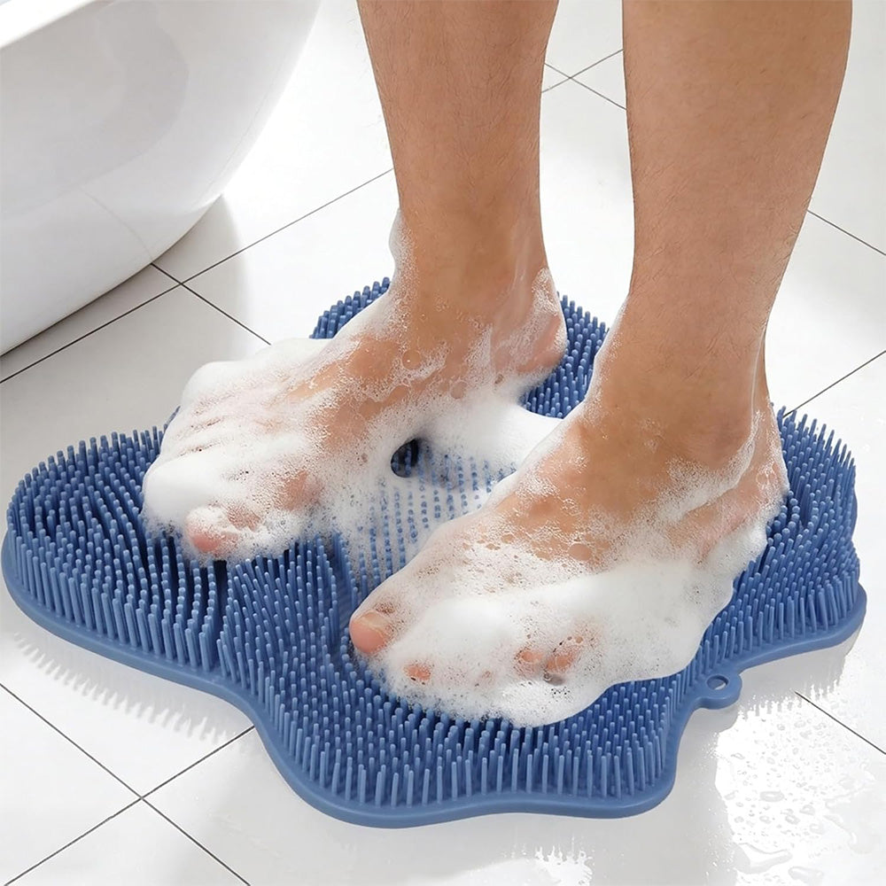 30x28cm Non Slip Suction Back and Foot Cleaning Mat for Showers