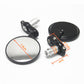 2Pcs Universal Motorcycle Handle Bar Rear View Round Mirrors