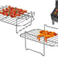2PCS Square Air Fryer Rack Stackable Multi-Layer Stainless Steel Air Fryer Stand