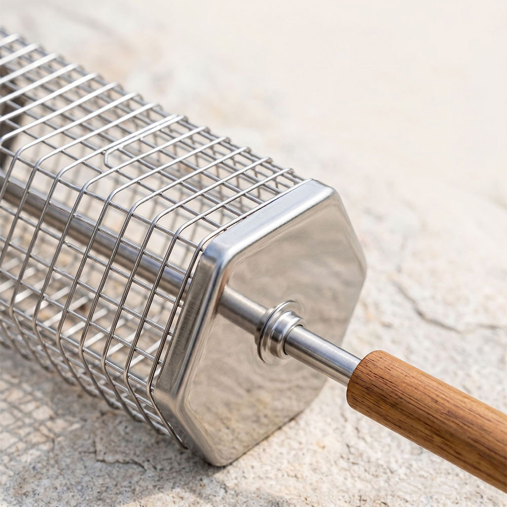 304 Stainless Steel Nesting BBQ Grill Basket Set for Outdoor Camping