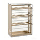 2-Tier Jewelry Organizer with Pull Out Drawer Earring Storage Box Display Case for Earrings Necklace Rings Studs