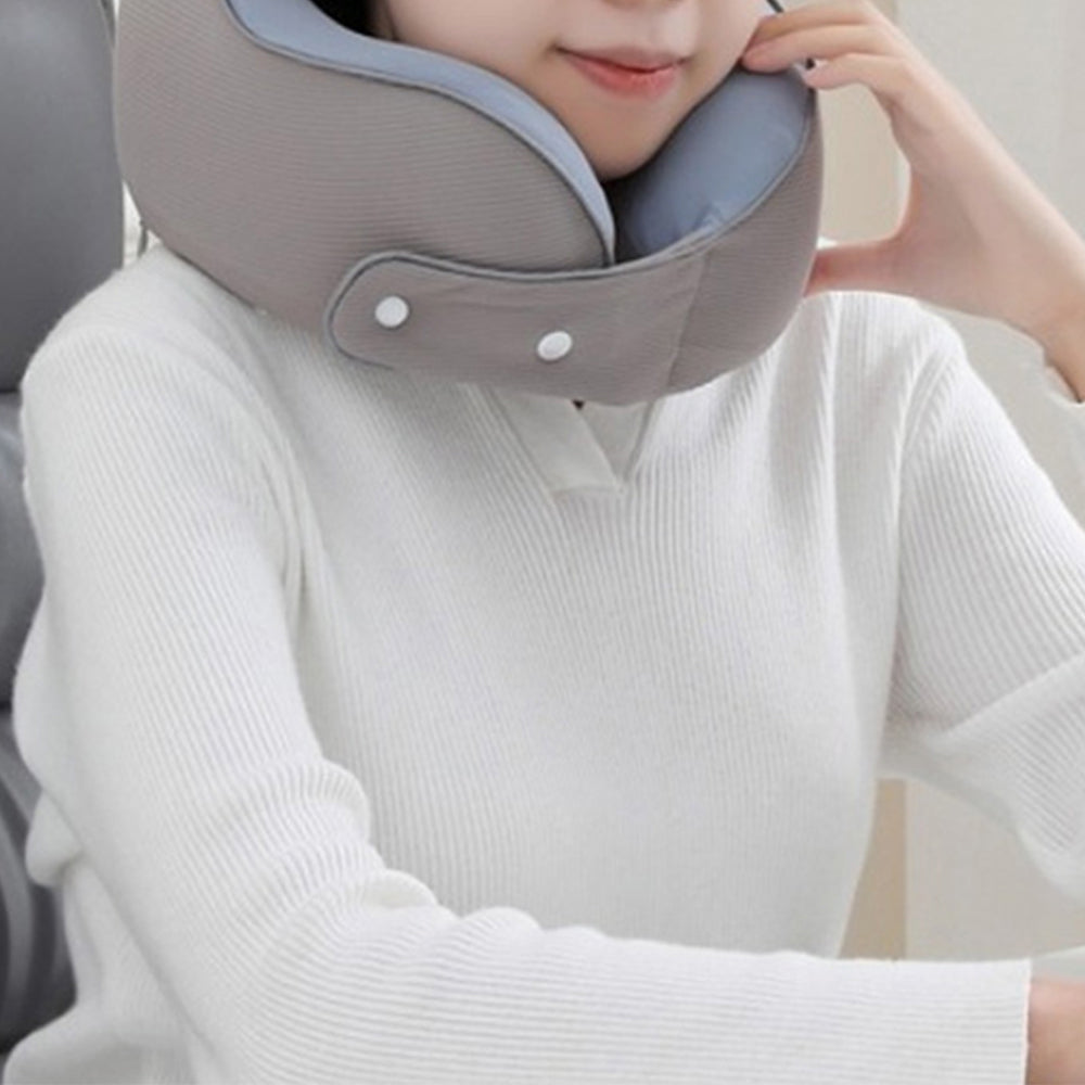 Portable Hump Detachable Neck Pillow with Storage Bag