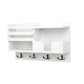 Wooden Key and Mail Holder for Wall Mail Organizer Wall Mount with 4 Hooks
