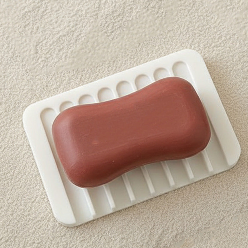 3Pcs Self Draining Soap Dishes Silicone Soap Saver Waterfall Drainer Soap Holder