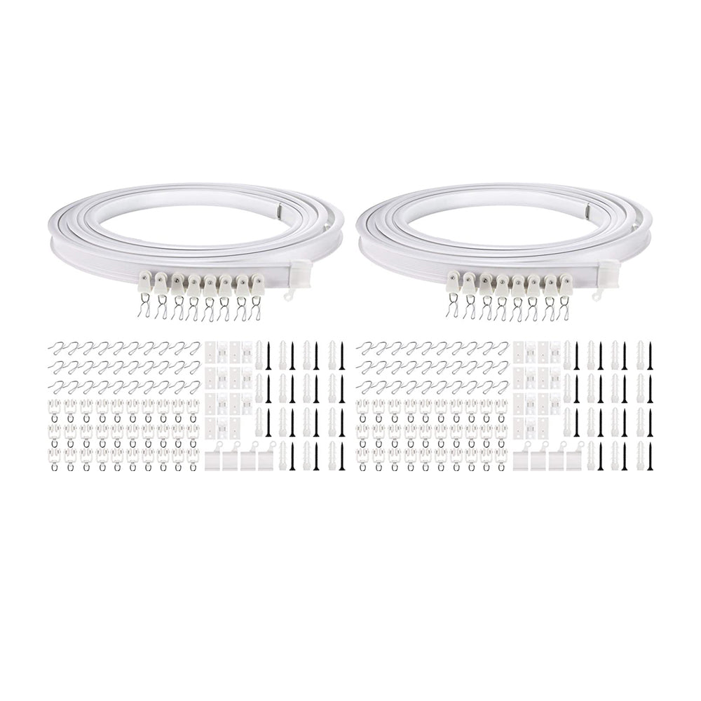 5m Heavy Duty Curtain Rail Track Set Flexible Rail Window Curtain Track