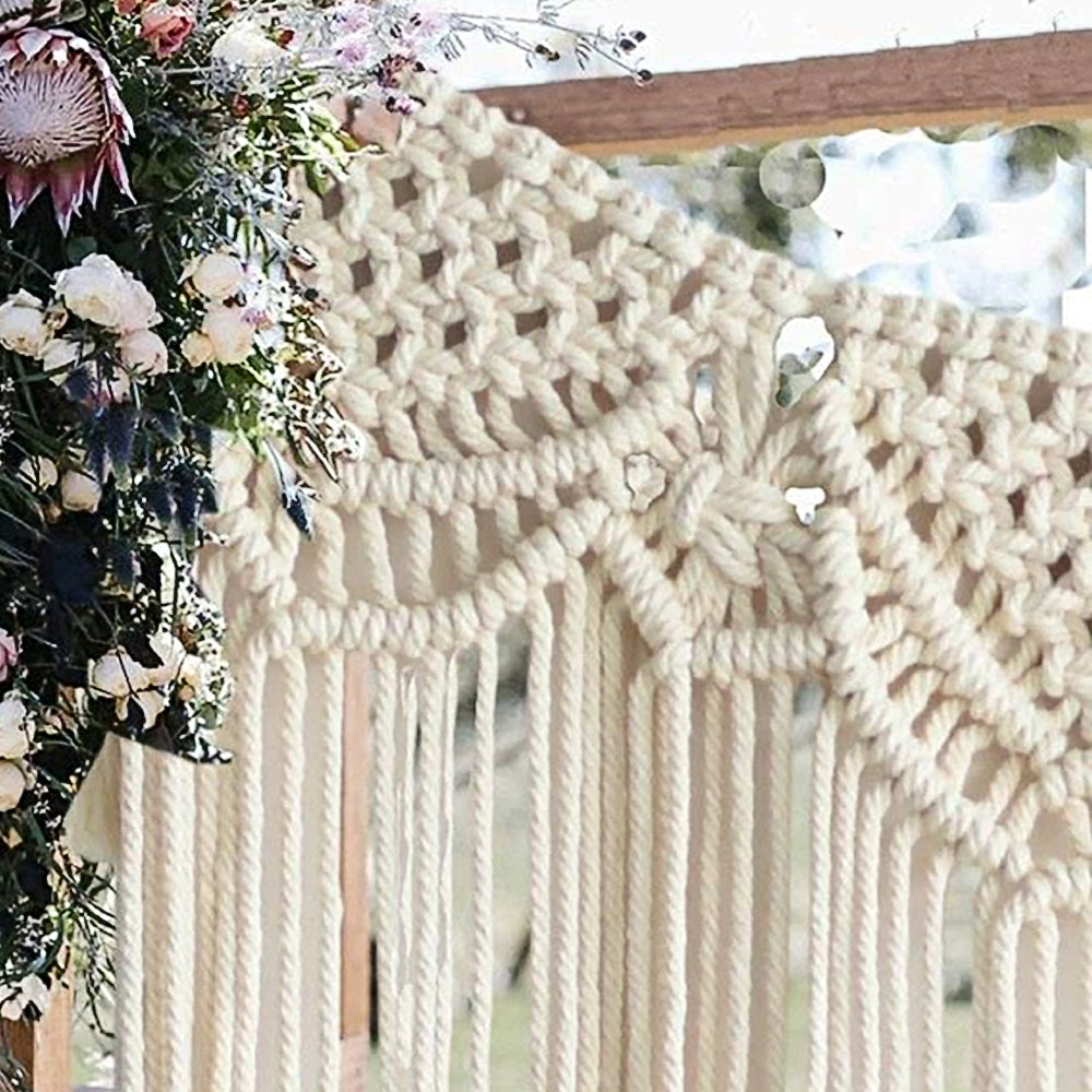 100x115cm Boho Macrame Tapestry Woven Wall Hanging