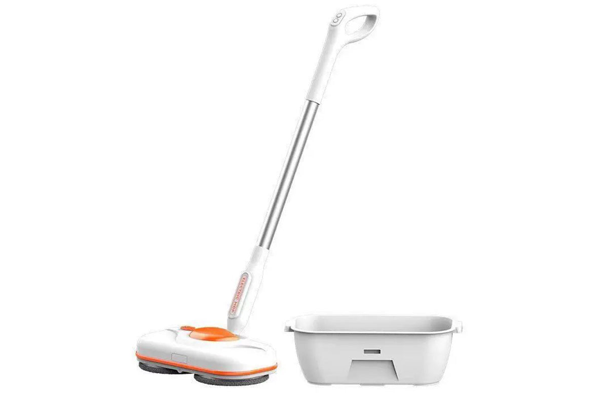 Cordless Electric Spin Mop with LED Light Water Sprayer and 750ML Large Water Tank