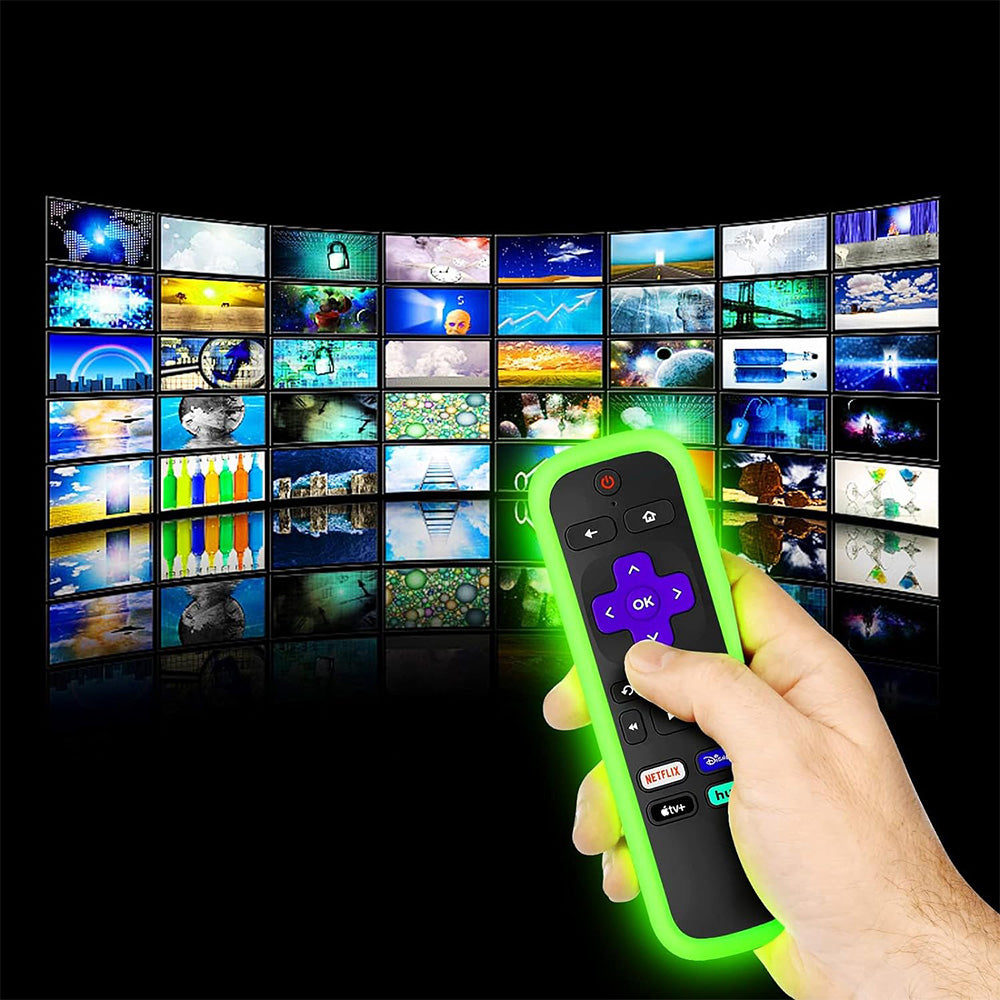2 Pack Glow in The Dark Silicone Case Cover for Roku TV Remote