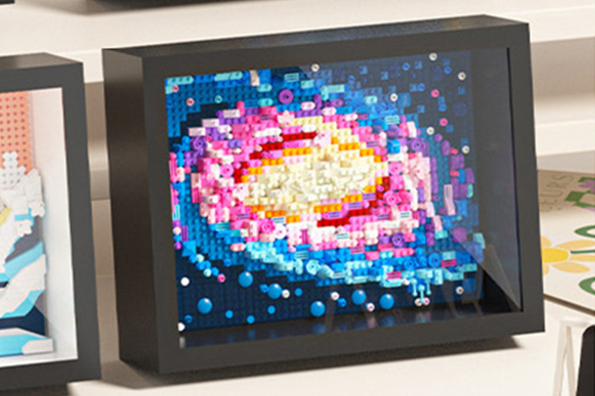 890pcs Milky Way Galaxy Building Blocks Includes Frame Space Decor Building Block Set