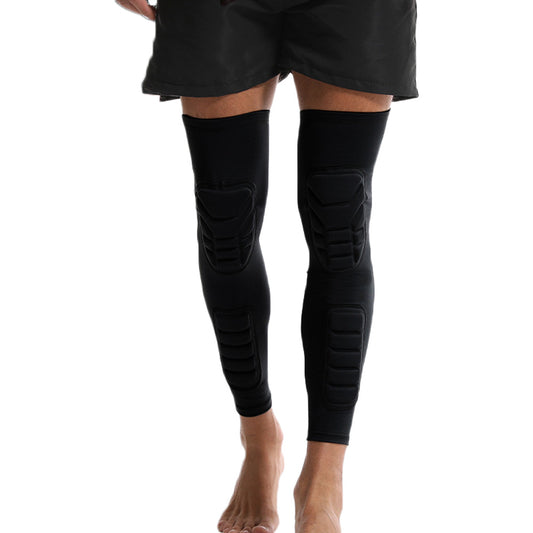 2Pcs Knee Calf Padded Knee Braces Knee Sleeve Calf Shin Guard-Black