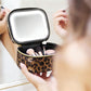 PU Leather Makeup Case Lighted Mirror LED Travel Cosmetic Organizer