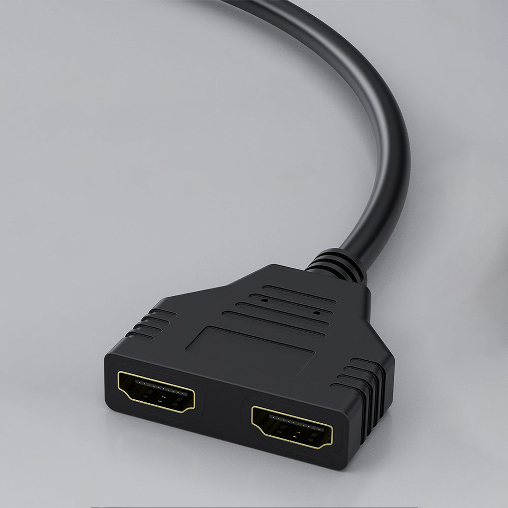 HDMI Splitter Adapter Cable 1 in 2 Out Male to Dual Female 1080P