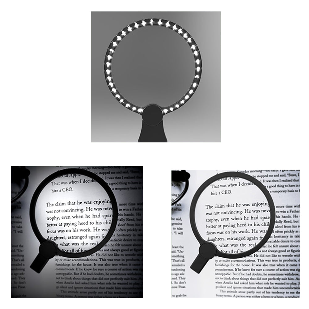 2Pcs Magnetic Neck 3X Magnifier with Light for Reading