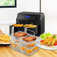 Multi-layered Stainless Steel Air Fryer Rack Compatible with Ninja DZ201 DZ401