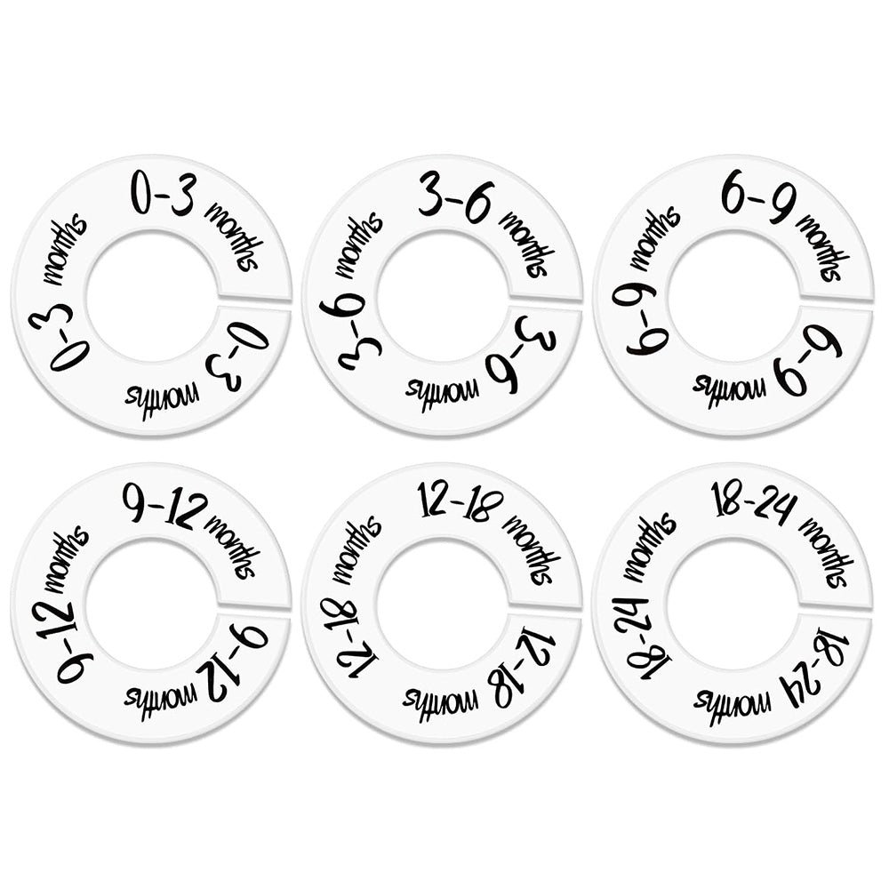 6Pcs Closet Size Dividers Nursery Wardrobe Organizer