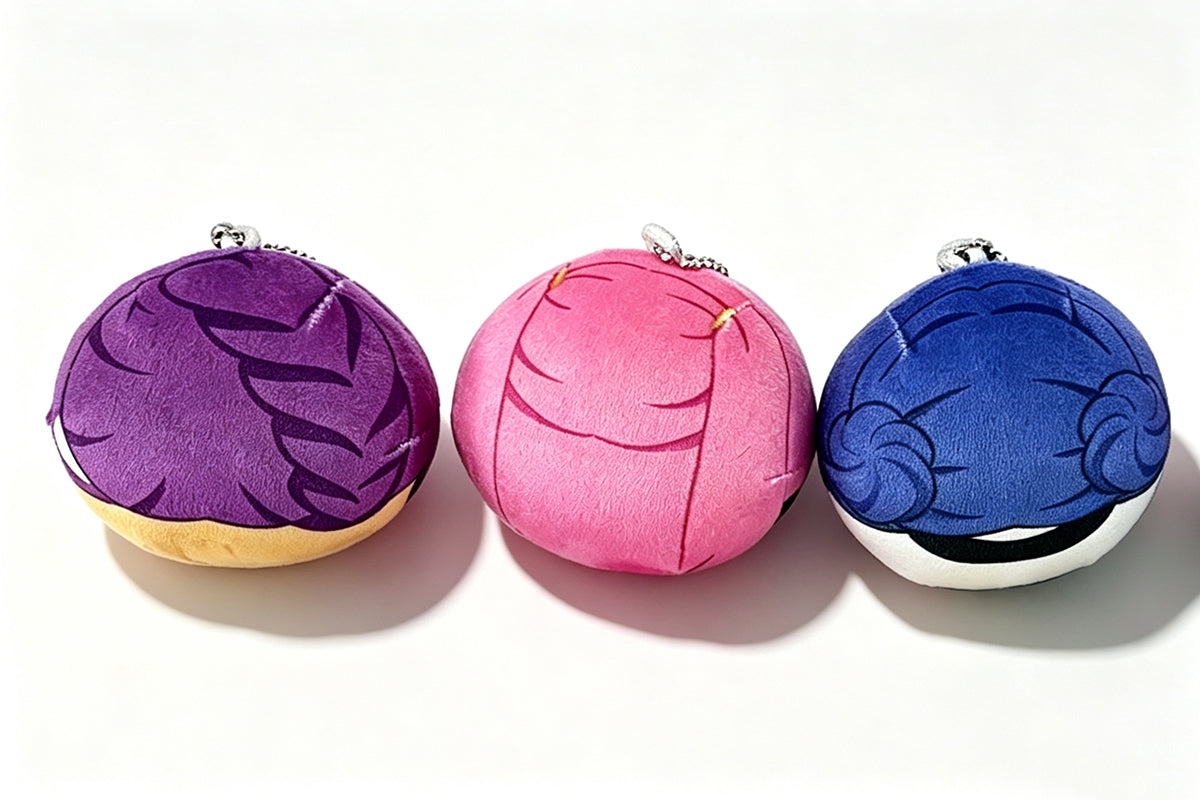 7cm Cartoon Inspired Round Plush Keychain Soft Squishy Ball Ornament Bag Pendant Christmas Gift