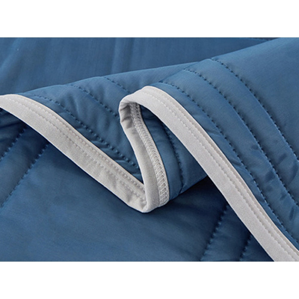 Cooling Summer Quilt Breathable Aircon Blanket-Blue