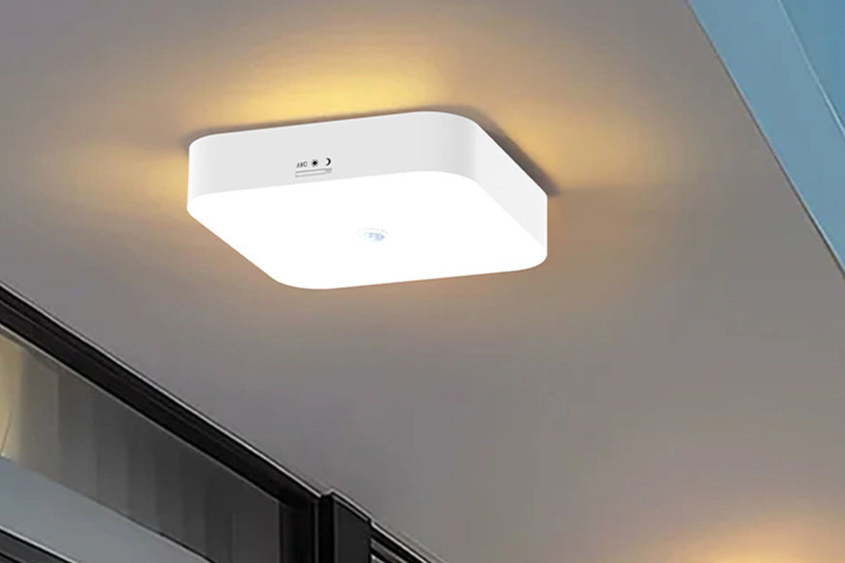 1Pc Rechargeable Motion Sensor Square Ceiling Light for Indoor Outdoor Use