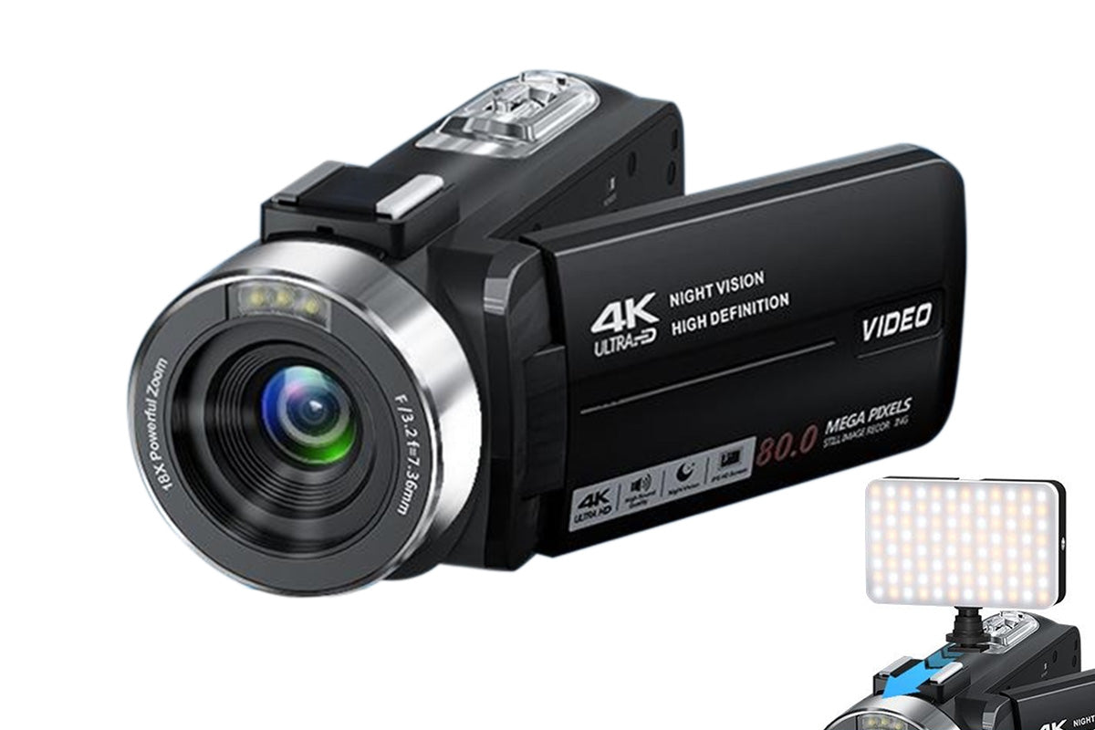 4K Video Camera Camcorder With 18x Digital Zoom And 32GB Card