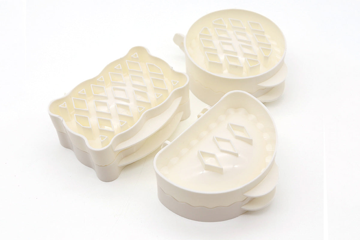 3Pcs Mini Pie Molds Dough Presser for Handmade Cookies and Pies