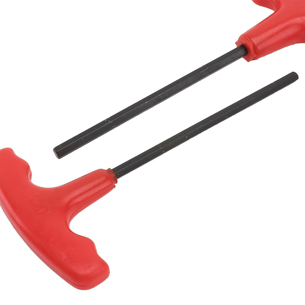 10 Piece CRV T Handle Hex Key Wrench Set with Metal Storage Stand