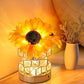 3-Color Dimming Wireless Sunflower Lamp Rechargeable Touch Table Light