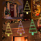 Christmas Tree Lights Decorations Colorful Light String Triangle Ladder
