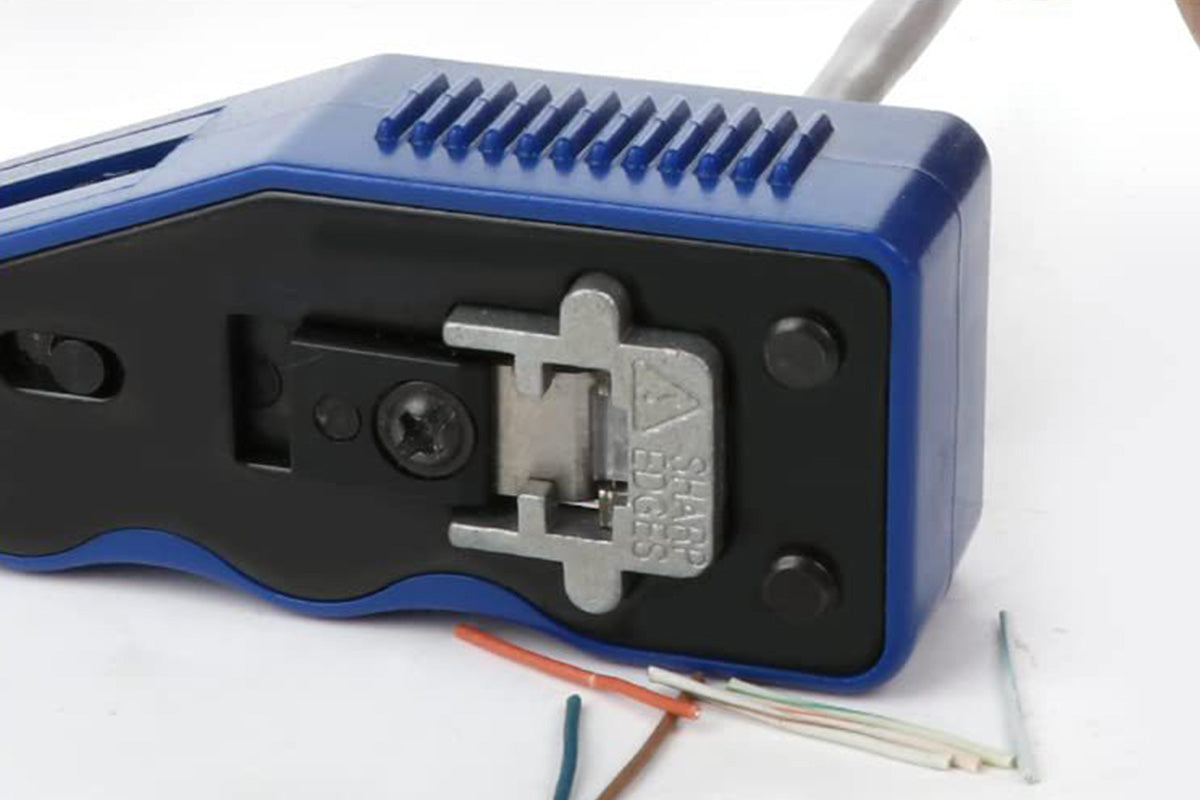 RJ45 Crimp Tool Pass Thru Ethernet Crimper for Cat5e Cat6 Cat6a 8P
