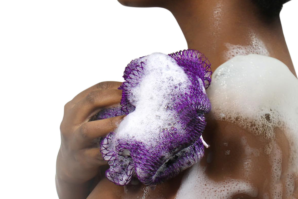 2PCS African Net Sponge Body Scrubber for Exfoliating and Bathing