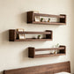 3 Pack Floating Wall Mounted Book Display Shelves