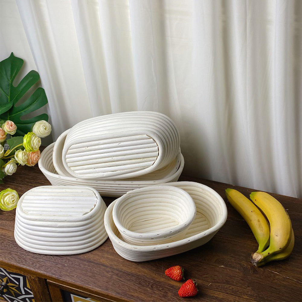 Oval Sourdough Banneton Bread Dough Proofing Basket with Liner