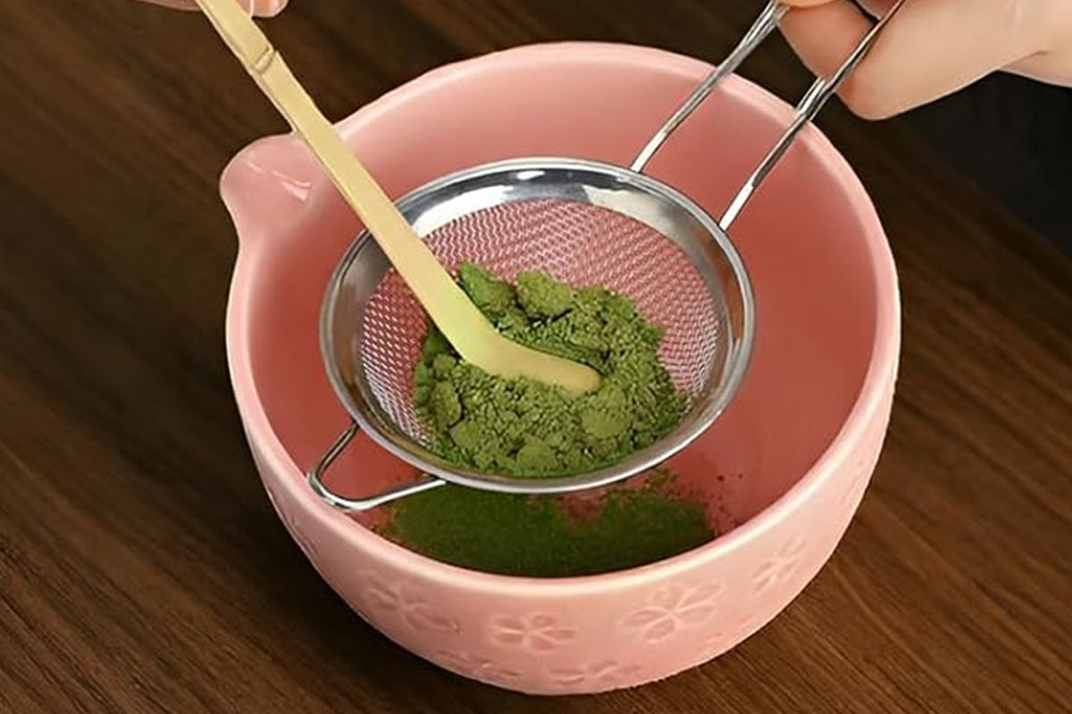 8PCS Matcha Whisk Set Spring Cherry Blossoms Matcha Bowl With Spout