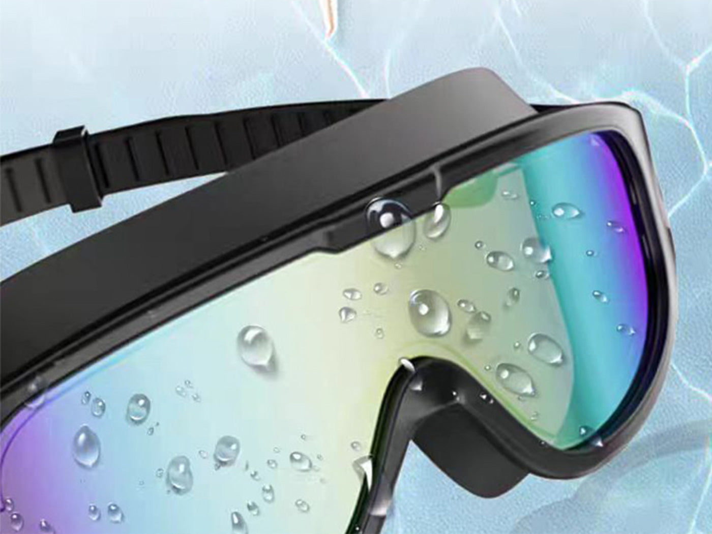 Two Swim Goggles Wide View Swimming Goggles Anti-Fog Pool Goggles for Adult