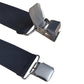 Mens X Back Elastic Suspenders with 4 Metal Clips Adjustable to 120cm