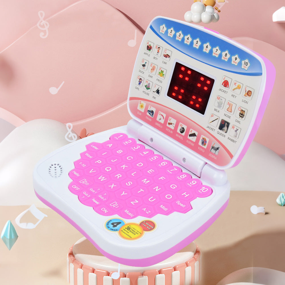Pretend Laptop Toy with Music for Bilingual Learning Above 4 Years
