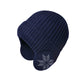 2-in-1 Warm Knitted Ear Flap Beanie Knitted Hat