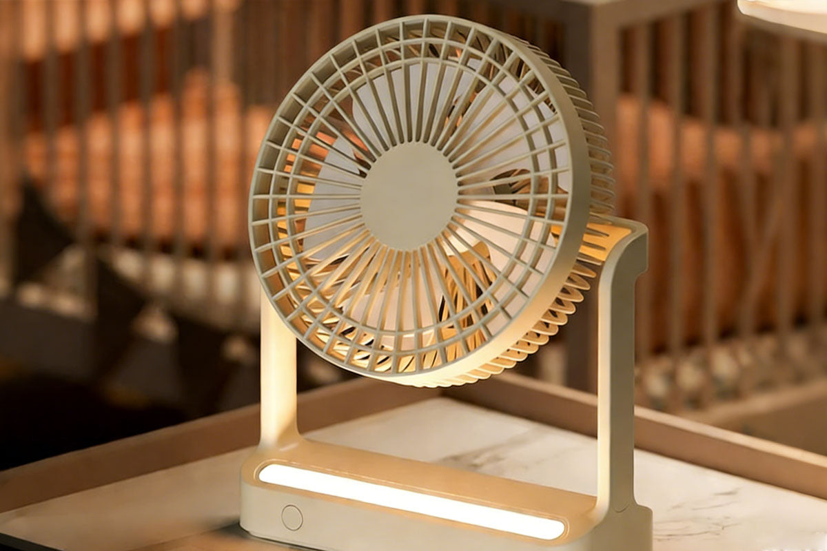 Desktop Fan with Night Light 330 Degree Swivel 3 Speeds USB Table Fan