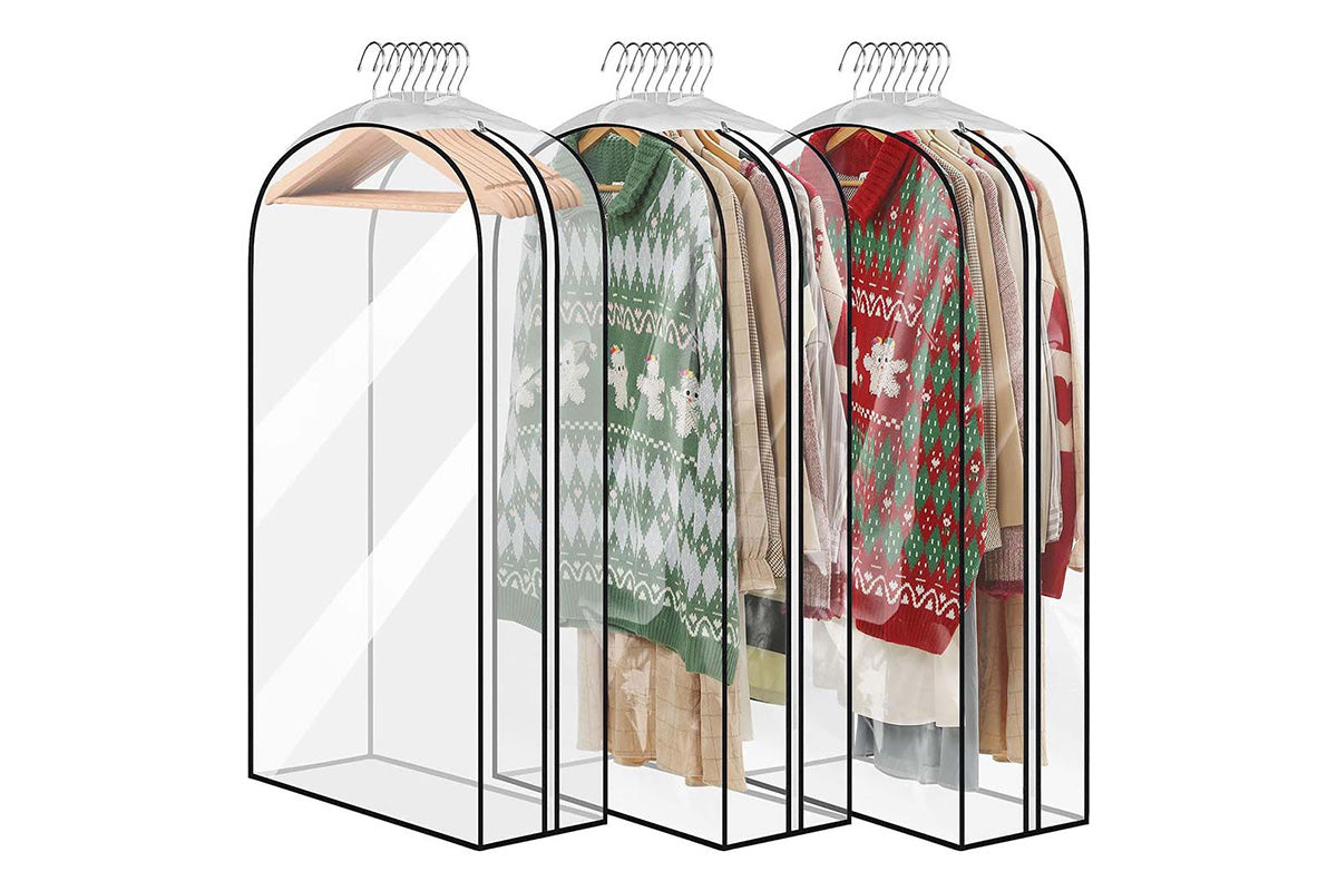 All Clear Garment Bags Hanging Clothes Waterproof for Suit Shirts Coats Dresses