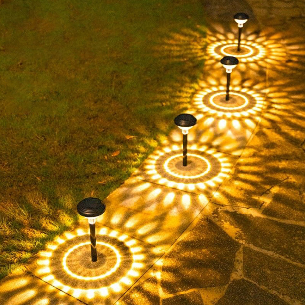 4Pcs Outdoor Water-Resistant Color Changing Solar Lawn Light