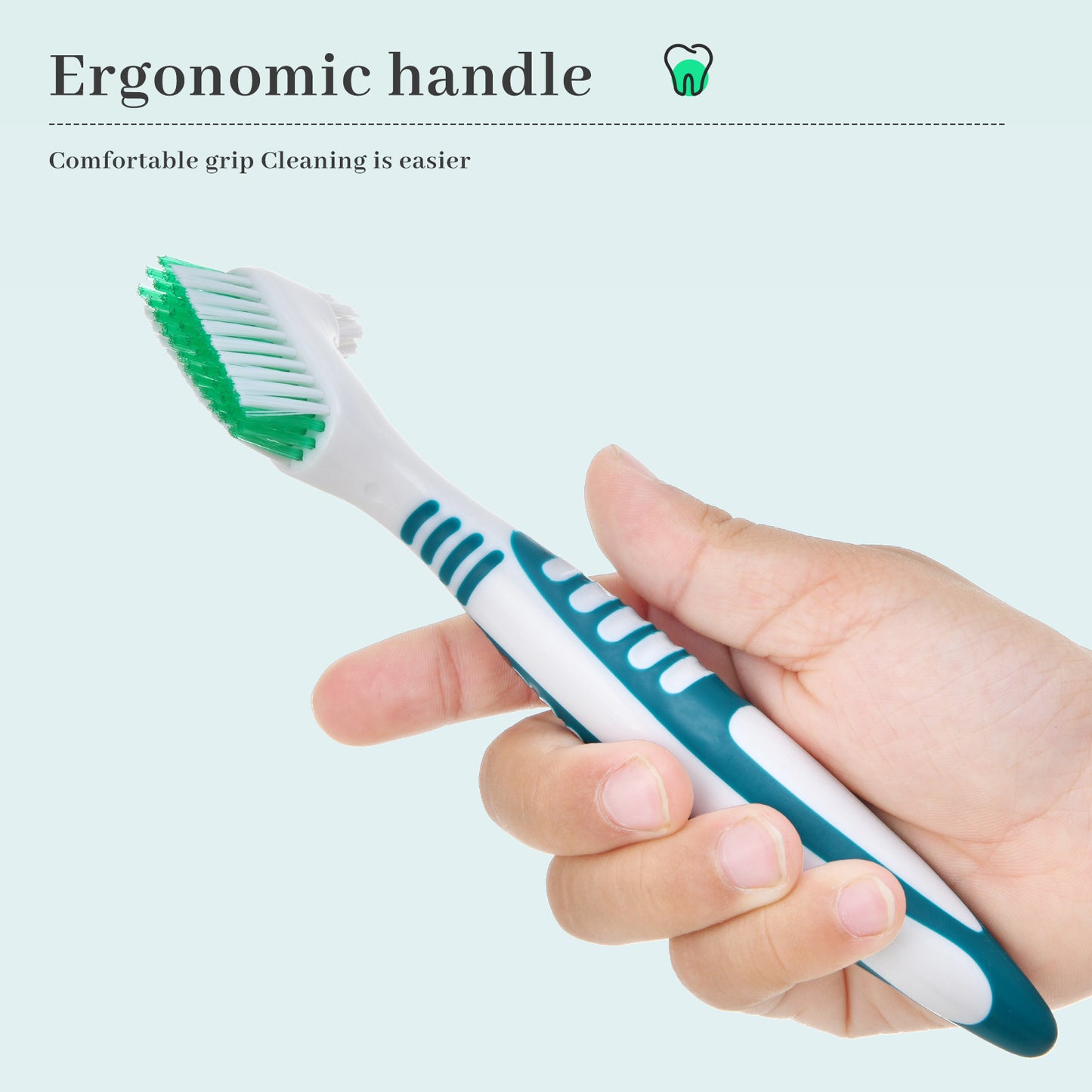 4Pcs Double Sided Denture Brushes for False Teeth Cleaning Brush