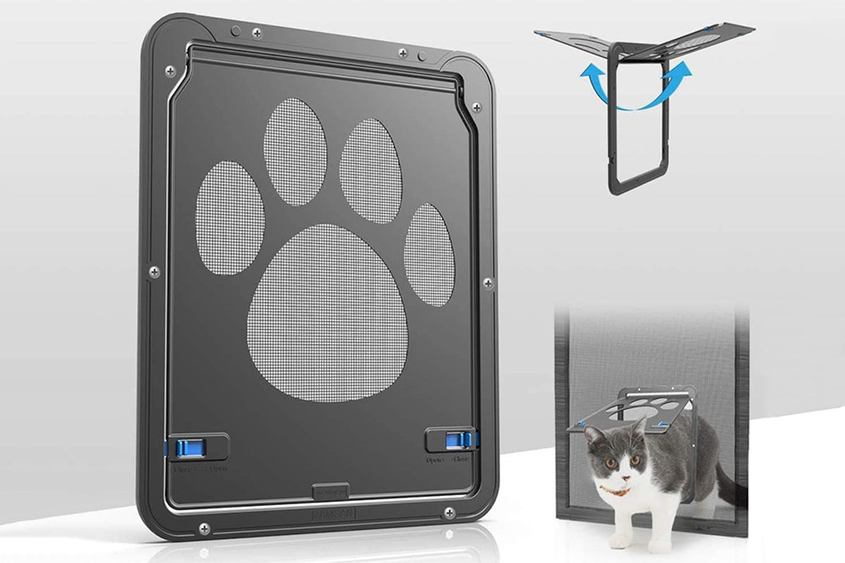 Pet Lockable Flap Screen Door for Puppy Dog and Cat