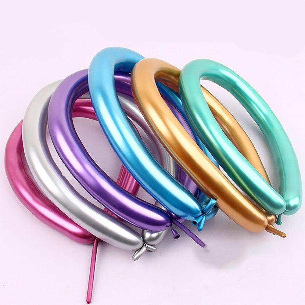 100 Pack Metallic Long Balloons for DIY Modelling,?Twisting Balloons Birthday Wedding Party Decor
