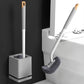 2pcs Toilet Brush with Drip Base Toilet Bowl Brush with Built-in Tweezer Toilet Cleaner Set
