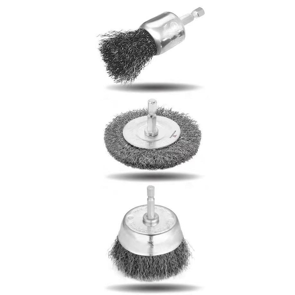 Wire Brushes Set for Drill Durable Drill Wire Brush Set for Rust Removal