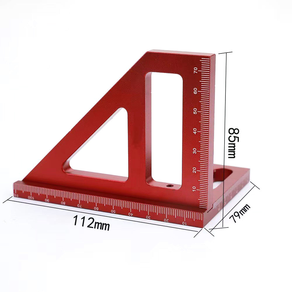 45/90 Degree Multi-Angle Measuring Drawing Line Aluminum Alloy Ruler