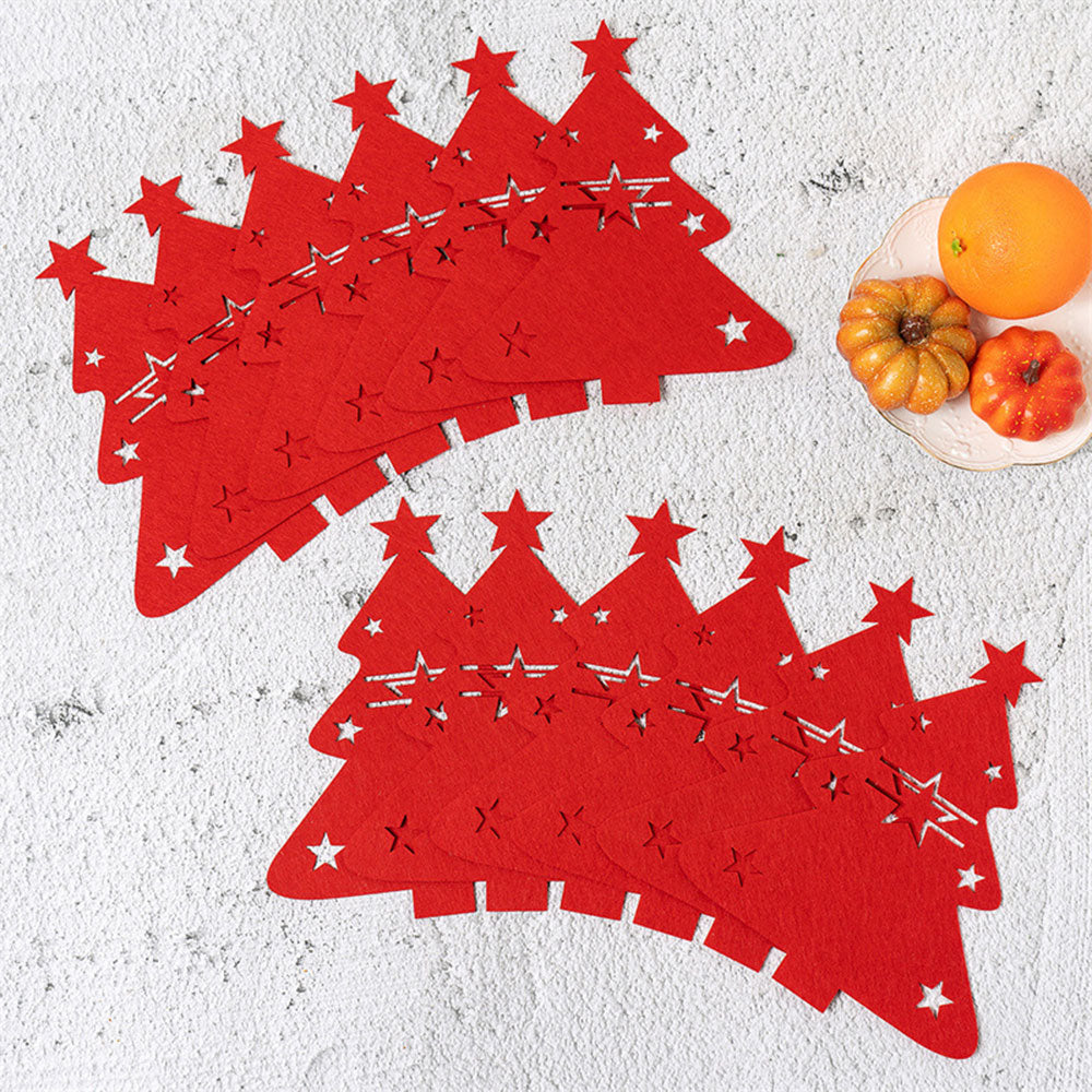 12Pcs Cutlery Bag Table Decoration Christmas Knife Fork Holder Tableware Organizer